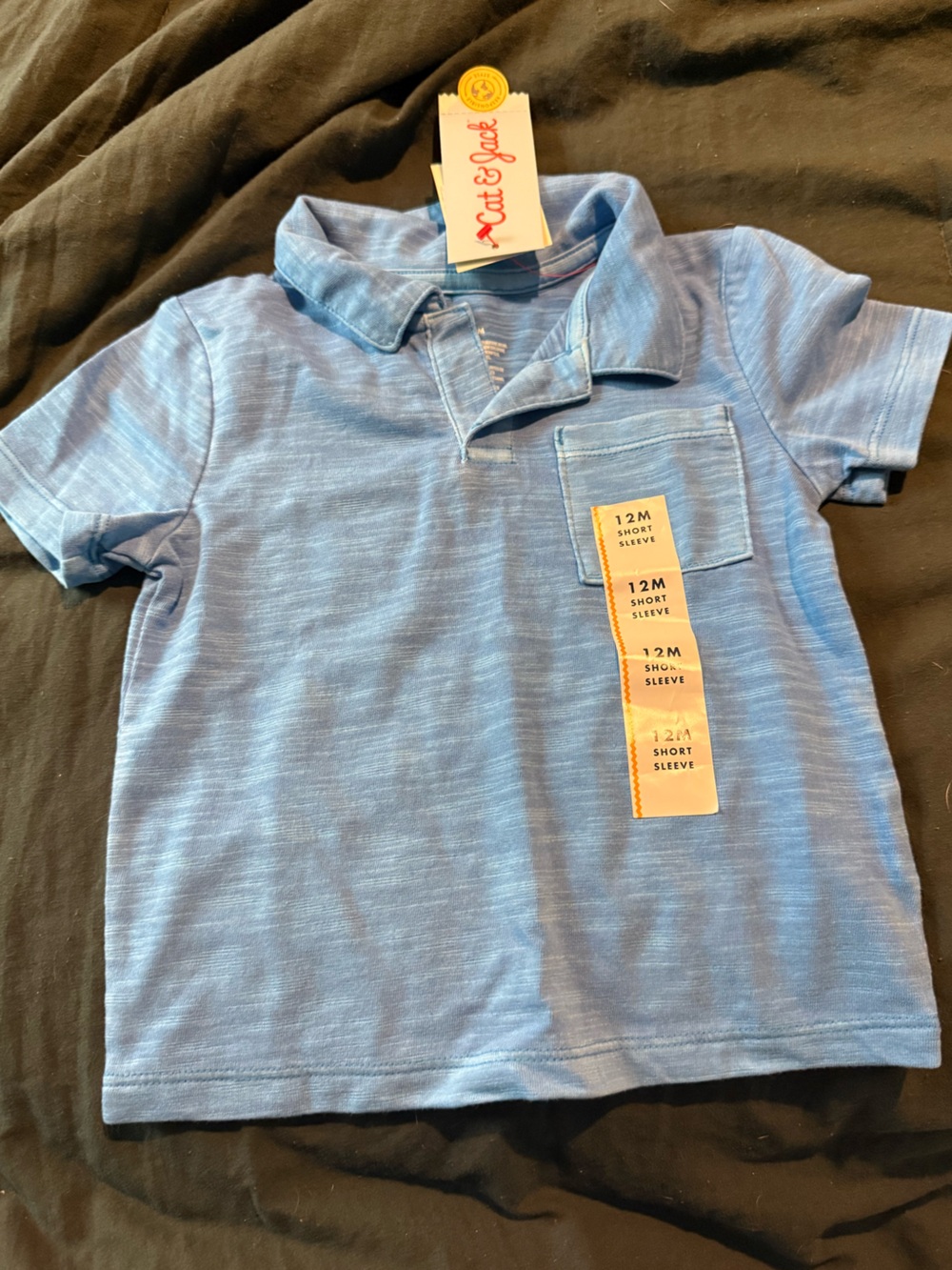 NWT Cat & Jack Boys Blue Polo Shirt – 12M
